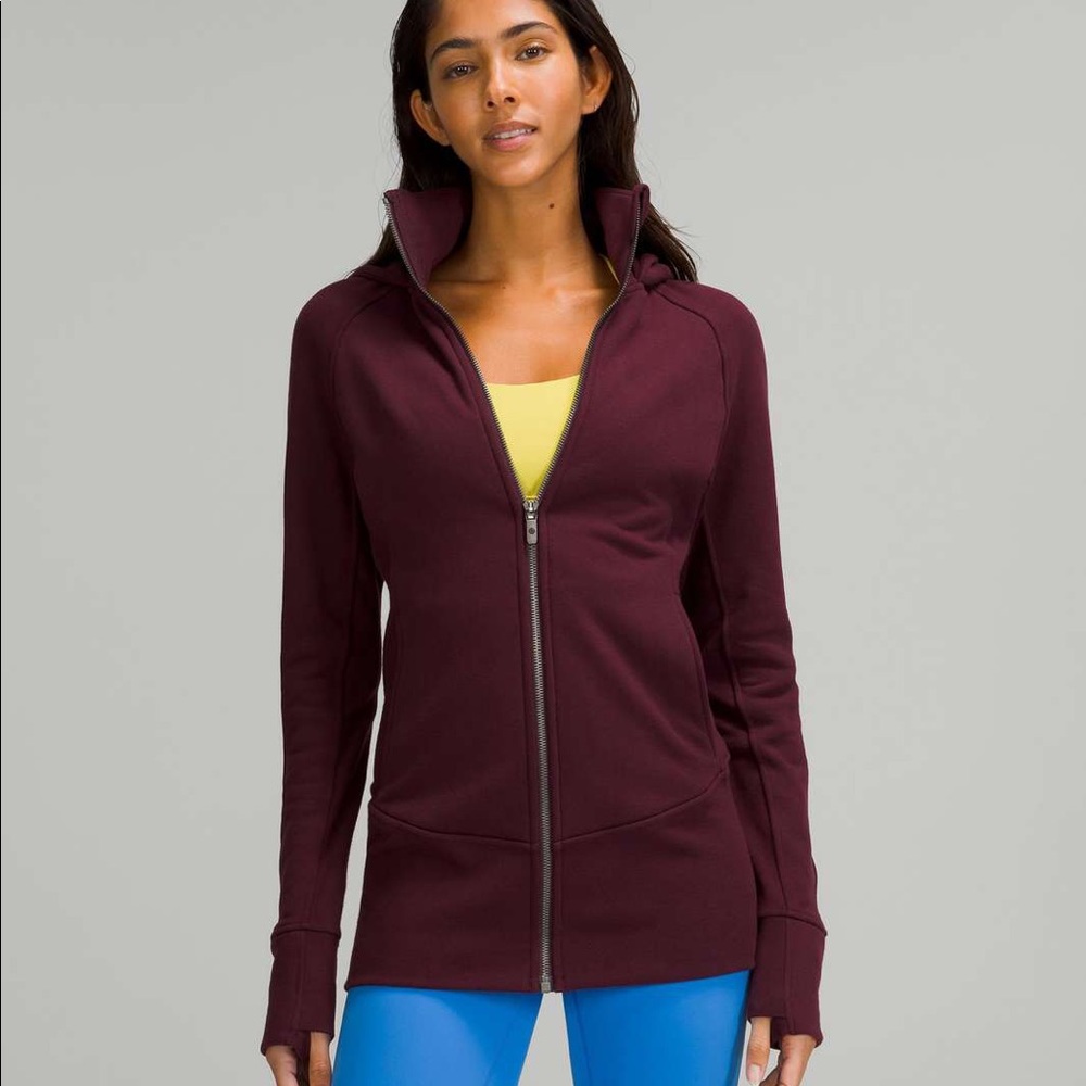 Lululemon radiant hooded jacket cassis 6 NWOT